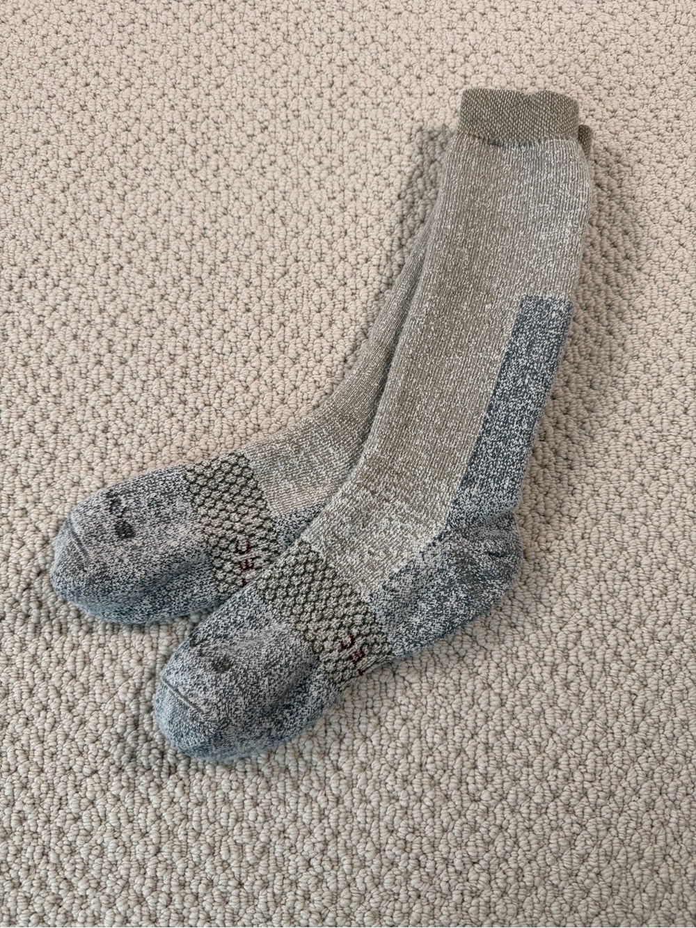 Bombas Gray Marled Thick Socks with Reinforced Soles